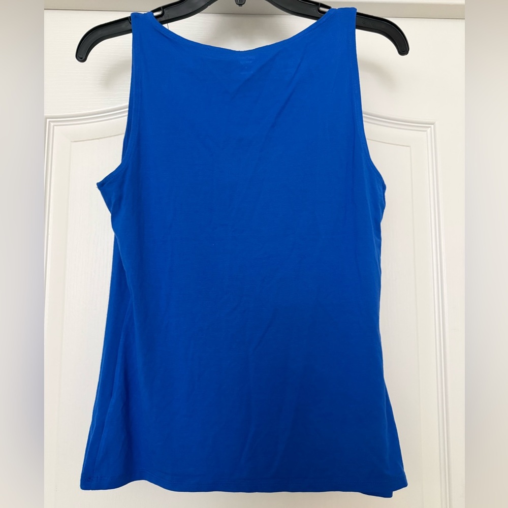 Express Women’s Fitted V-Neck Tank in Blue Size M New With Tags - Picture 2 of 6